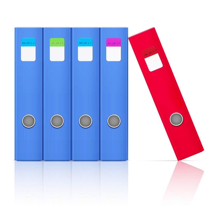 جوفيتيك 800 قطعة من علامات تبويب الملفات، علامات تبويب فهرسة لاصقة قابلة للكتابة وتغيير الوضع، أعلام للصفحات أو علامات الكتب، ملاحظات القراءة، تصنيف الملفات، 40 مجموعة (12 لونًا 1 بوصة) - Image 5